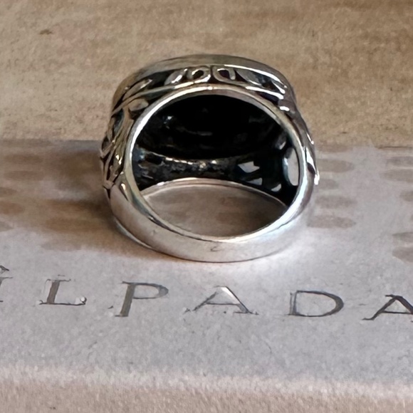 Silpada .925 Sterling Silver/Chalcedony Smoky Swirl Ring Size 7 R2045. - Picture 5 of 7